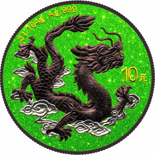 2026 Chinese Dragon Special Green Edition 1 oz Silver Coin (02/27)