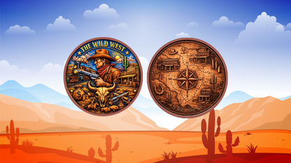 In Stock! The Wild West 5 oz Copper Colorized Come in capsules