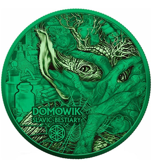 Cameroon 2026 Slavic Bestiary 2 oz Silver Space Green Domowik