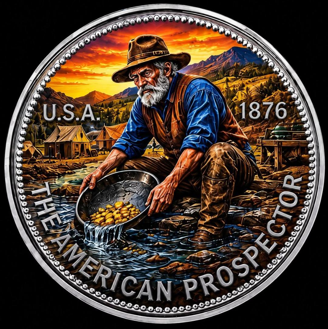 1876 Engelhard 250 Years of USA Prospectors 1/2 oz Silver Medal (250 Mintage)