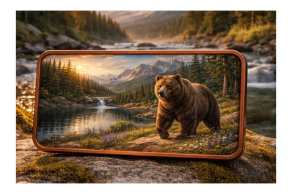 2026 10oz AVDP Grizzly Bear Proof .999 Copper Bar Colorized