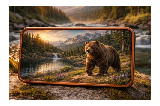 2026 10oz AVDP Grizzly Bear Proof .999 Copper Bar Colorized