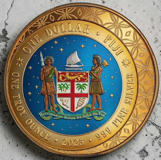 Estimate! Scottsdale Mint 2025 Fiji "Lady Amalthea" The Last Unicorn - Double Sided Fully Colorized 1 oz Silver Art Coin (49 Mintage)