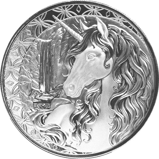 Estimate! Fiji 2025 Unicorn BU 1 oz Silver BU in Flips for Singles or 20-Ct Tubes (15000 Mintage)