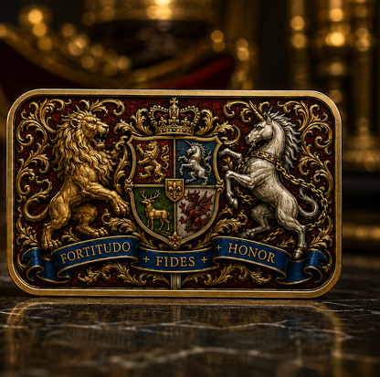 Una and the Lion Gold Gilded Colorized 1oz .999 Silver Bar