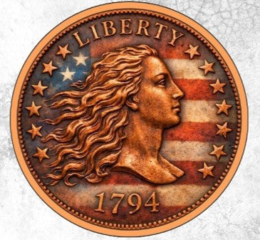 Flowing Hair Colorized 5 oz Copper Round (03/02)