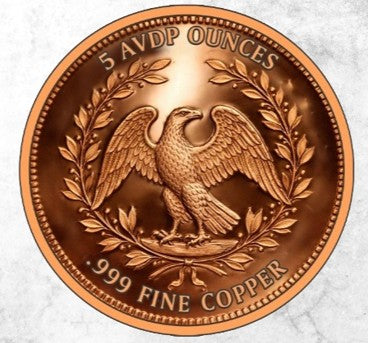 Flowing Hair Colorized 5 oz Copper Round (03/02)