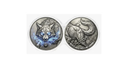 Spirit Wolf 2 x 1 oz Copper Medal Set in Stackable Infinity Capsule (03/04)