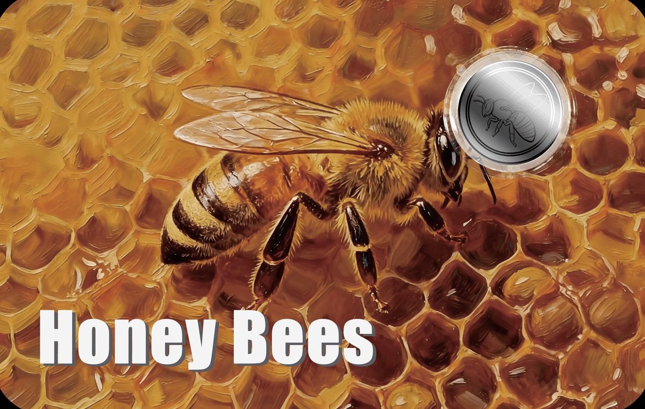 2026 Liberia Honey Bees 1/1000 oz Platinum Coin in Card (03/03)