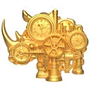 2027 Cameroon Mech Rhino Shaped 2 oz Gold Gilded Silver Coin
