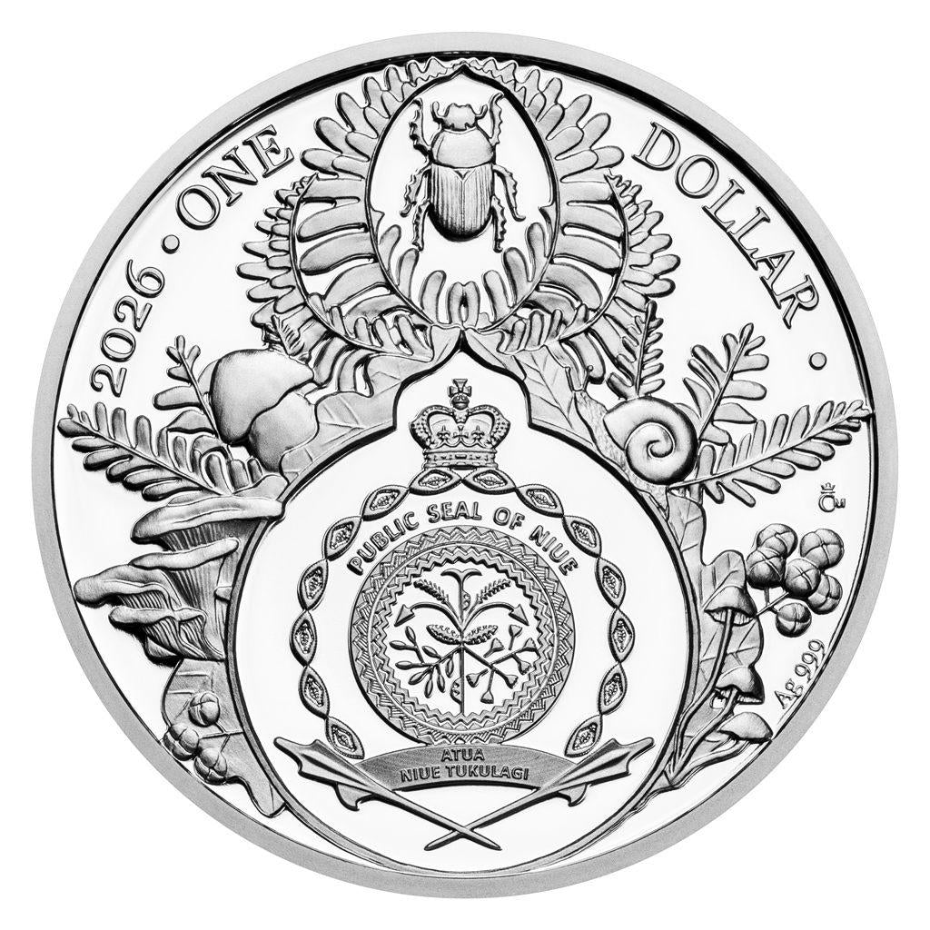 Estimate! Niue 2026 Mushroom Series 1st Release: Red Toadstool 1 oz Silver Proof Coin (1000 Mintage)