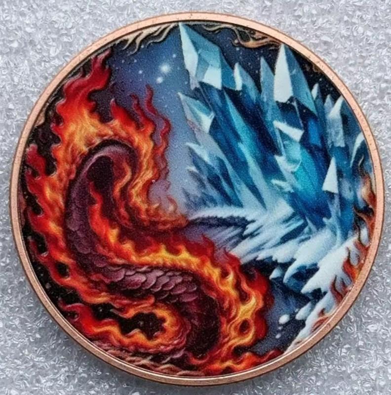 In Stock! Dragon of Ice vs. Dragon of Fire 10 oz Copper Bar (Open Mintage)