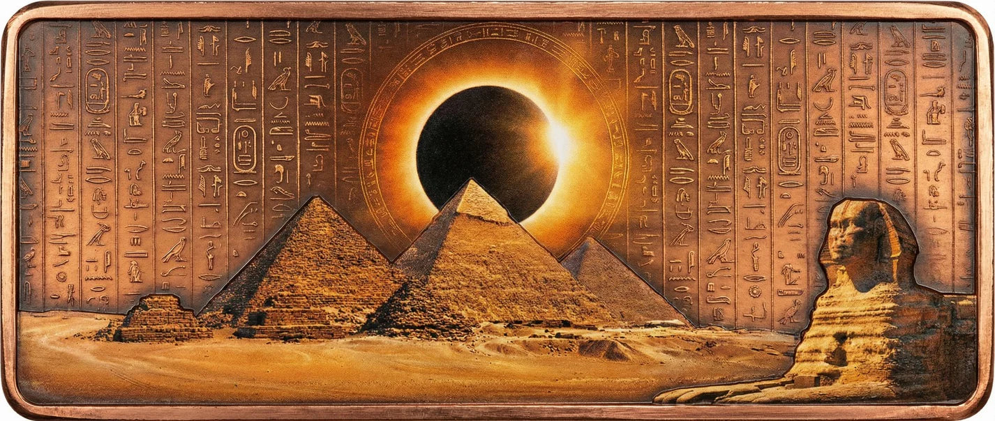 2026 Scarab Egyptian Bar w/Crystal Insert 10oz AVDP .999 Copper Bar