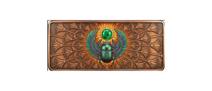2026 Scarab Egyptian Bar w/Crystal Insert 10oz AVDP .999 Copper Bar