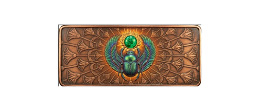 2026 Scarab Egyptian Bar w/Crystal Insert 10oz AVDP .999 Copper Bar