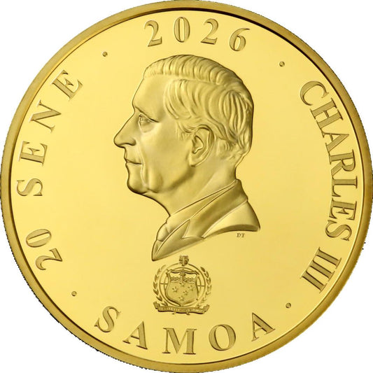 ONE DAY OFFER: Samoa 2026 Mythical Creatures in the Classic of Mountains & Seas 24g CN Gilded 40mm Coin in Box w/COA (5000 Mintage)