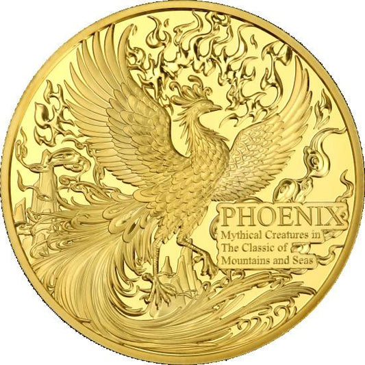ONE DAY OFFER: Samoa 2026 Mythical Creatures in the Classic of Mountains & Seas 24g CN Gilded 40mm Coin in Box w/COA (5000 Mintage)