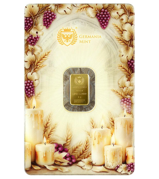 ONE DAY OFFER: Germania Mint First Holy Communion 1g Gold Bar (Estimate)