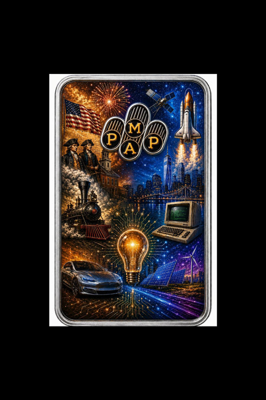 PAMP USA 2026 SEMIQUINCENTENNIAL 1 oz Silver Bar (250 Mintage)