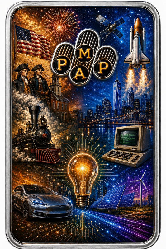 PAMP USA 1976 BICENTENNIAL 1 oz Silver Bar  (250 Mintage)