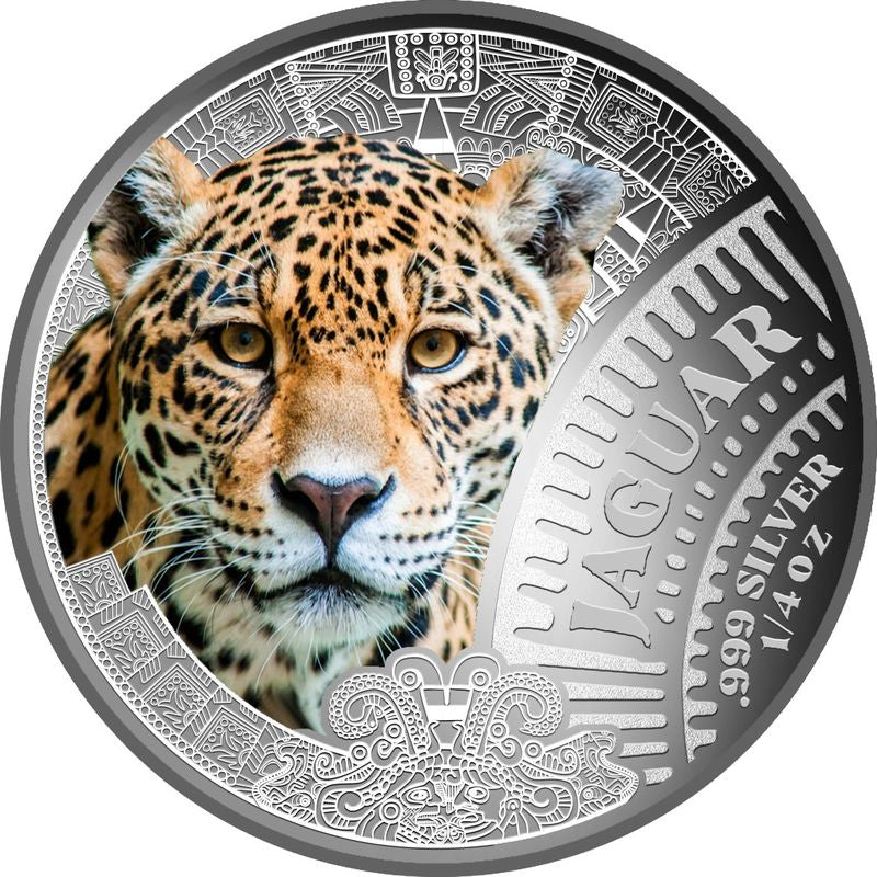 NEW Series! 2026 Cameroon Mexican Cinco Grandes Jaguar 1/4 oz Silver Coin in Card (03/11)