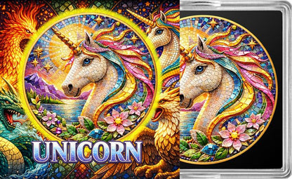Unicorn Mythic Mosaic 1 oz Copper Round (03/09)