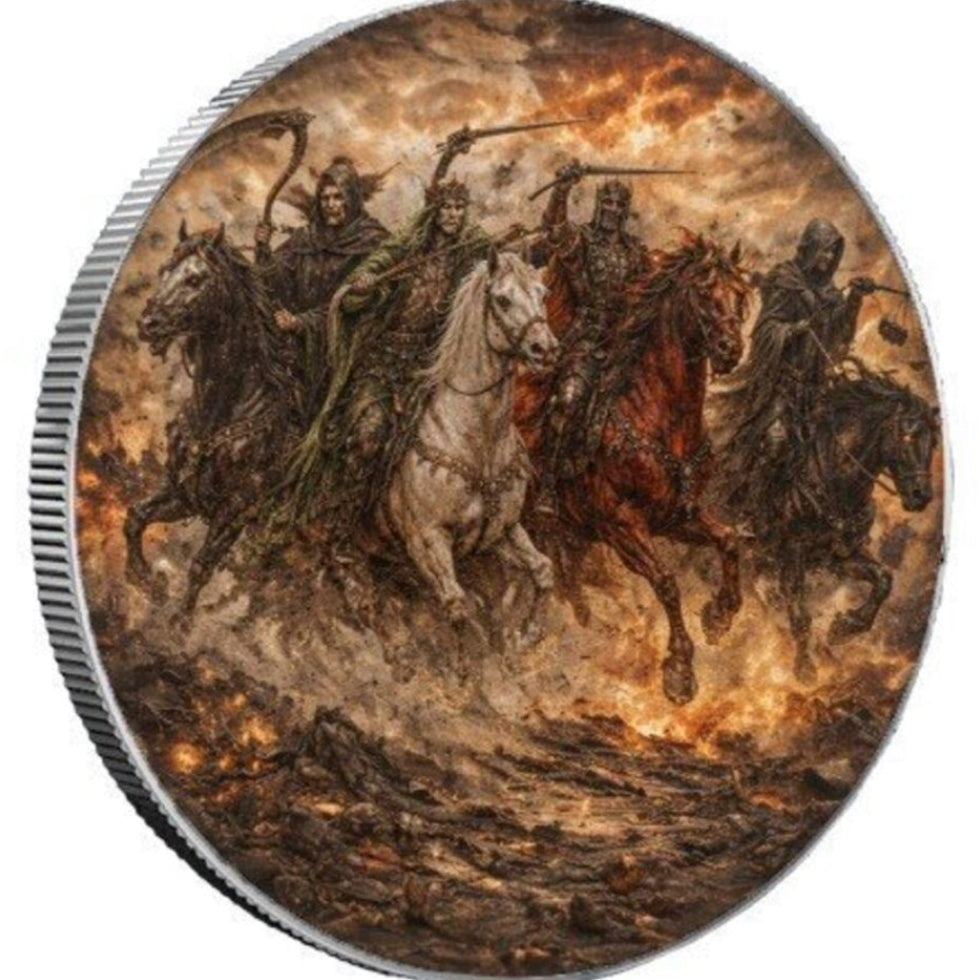 Four Horsemen of the Apocalypse Colorized 1/10 oz Silver Round (03/09)