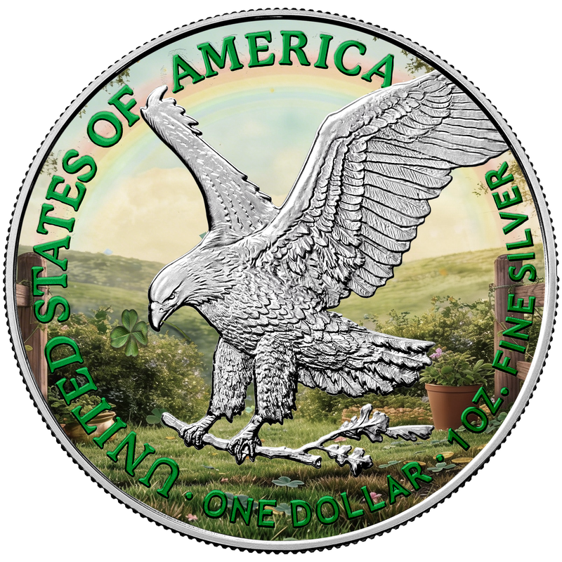 2026 U.S. Silver Eagle - St. Patrick's Day Edition 1 oz Silver Coin (03/06)