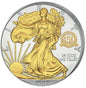 In Stock! 2026 American Silver Eagle 250th Anniversary Privy Mark GILDED 1 oz Silver Coin