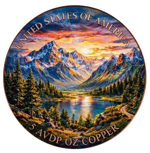 See the back! 2026 Bald Eagle High Relief Colorized 5oz AVDP .999 Fine Copper