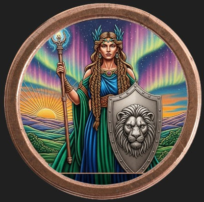 Government backed! 5oz Aurora Guardian of the Lion Government Backed Copper Coin