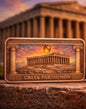 2026 Parthenon Colorized 10oz .999 Copper Bar w/CRYSTAL insert!