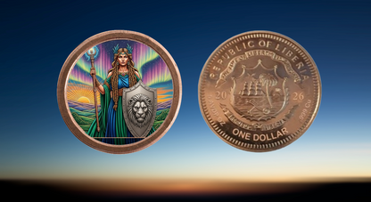 Government backed! 5oz Aurora Guardian of the Lion Government Backed Copper Coin