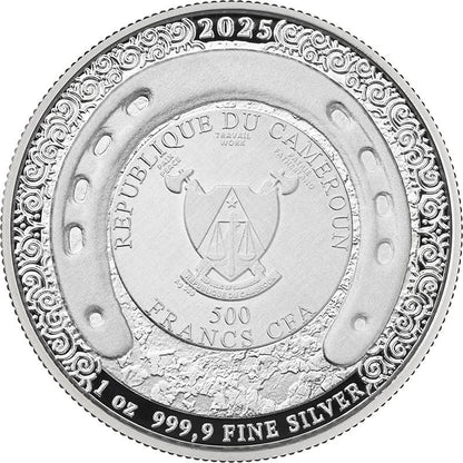 2025 Cameroon Witcher Baptism of Fire 1 oz Silver BU Coin in Capsule (1000 Mintage)