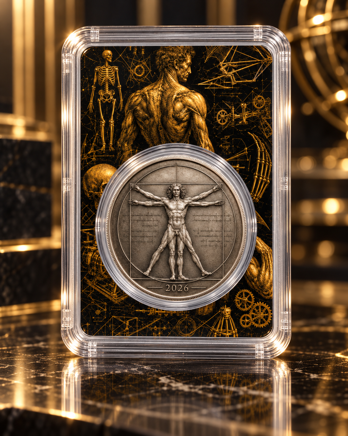 2026 Mona Lisa & Davinci 1/500 Silver combo with 1oz .999 Copper Medal