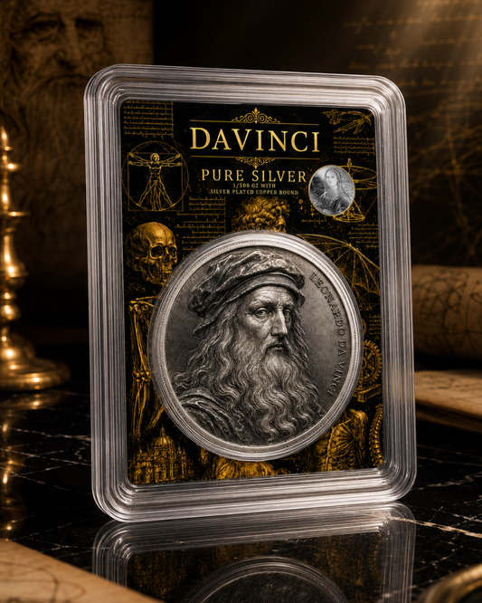 2026 Mona Lisa & Davinci 1/500 Silver combo with 1oz .999 Copper Medal