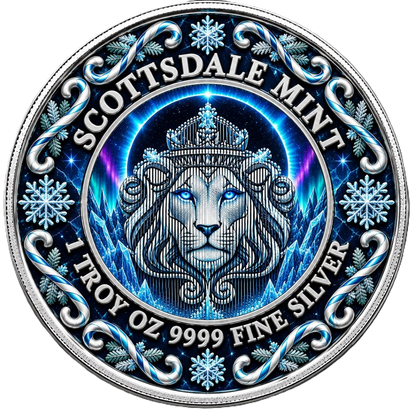 2026 Scottsdale Mint Snowflake: Black Ice Polar Eclipse Edition 1 oz Silver Coin (149 Mintage)