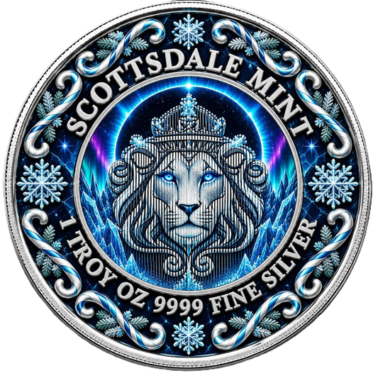 2026 Scottsdale Mint Snowflake: Black Ice Polar Eclipse Edition 1 oz Silver Coin (149 Mintage)