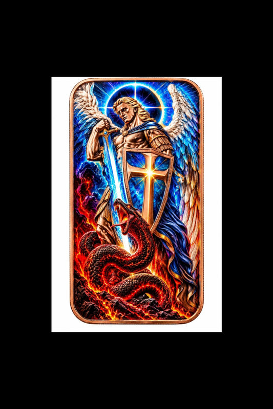 2026 Scottsdale Mint Divine Singularity Archangel Michael 1 oz  Colorized Copper Medal (199 Mintage)