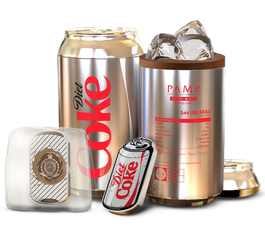 In Stock! PAMP 2026 Niue Diet Coke Can Shaped 1 oz Silver Coin