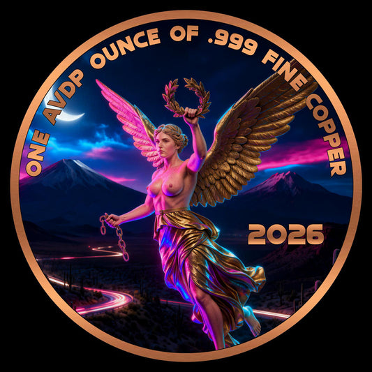 2026 Mexican Libertad Neon Nights 1 oz Copper Colorized Art Medal (500 Mintage)