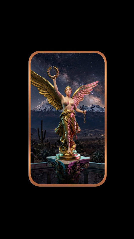 2026 Midnight Mexican Angel of Independence 1 oz Copper Colorized Art Round (500 Mintage)
