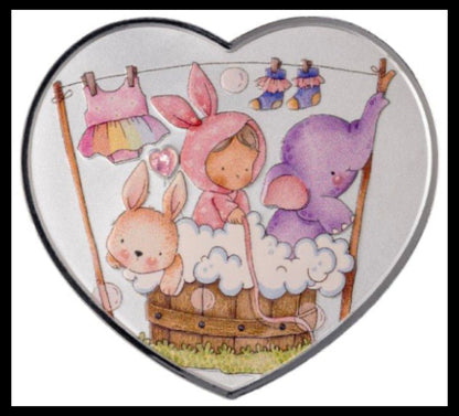 2026 Cameroon New Born Heart - Baby Girl 1 oz Silver Coin (03/16)