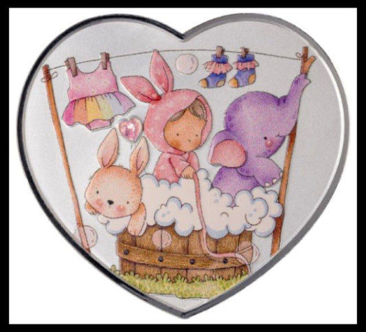 2026 Cameroon New Born Heart - Baby Girl 1 oz Silver Coin (03/16)