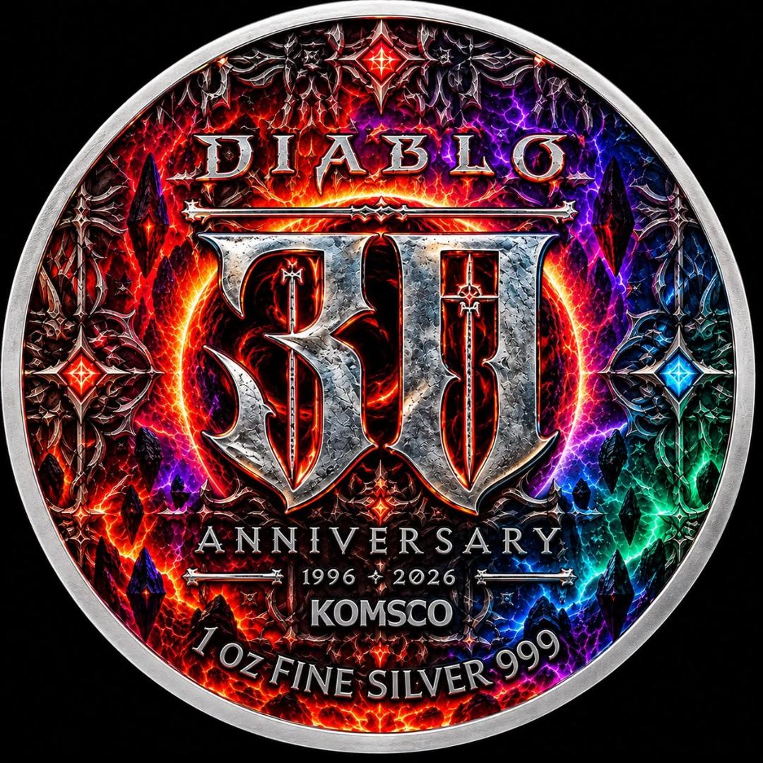 2026 Korea Komsco Diablo 30th Anniversary: Hellgate Singularity 1 oz Silver Medal (230 Mintage)