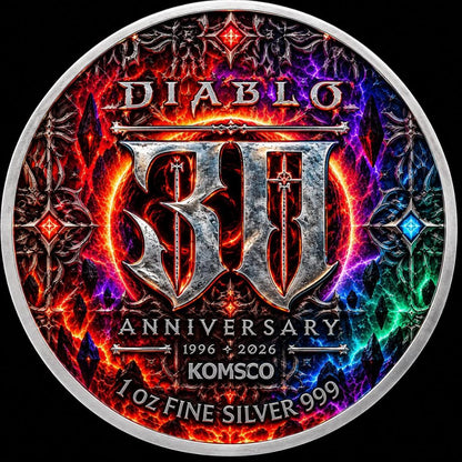 2026 Korea Komsco Diablo 30th Anniversary: Hellgate Singularity 1 oz Silver Medal (230 Mintage)