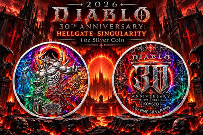 2026 Korea Komsco Diablo 30th Anniversary: Hellgate Singularity 1 oz Silver Medal (230 Mintage)