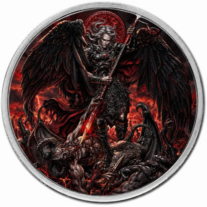 2026 Niue Fallen Archangel Michael: Demon Slayer 1 oz Silver Coin (149 Mintage)