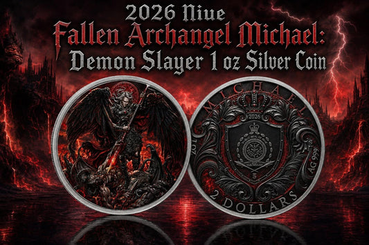 2026 Niue Fallen Archangel Michael: Demon Slayer 1 oz Silver Coin (149 Mintage)