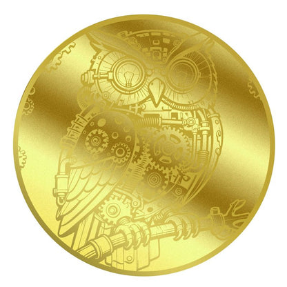 2026 Liberia Steampunk Mech Owl 1/1000 oz Gold Coin in Card (03/11)
